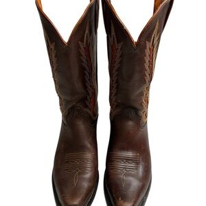 Frye Dark Brown Leather Heeled Boots size 9